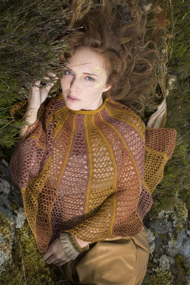 The Damsel shawl by Alice Starmore from the book Glamourie