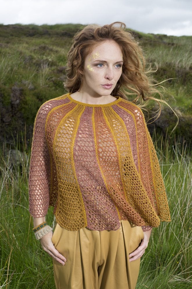 The Damsel shawl by Alice Starmore from the book Glamourie